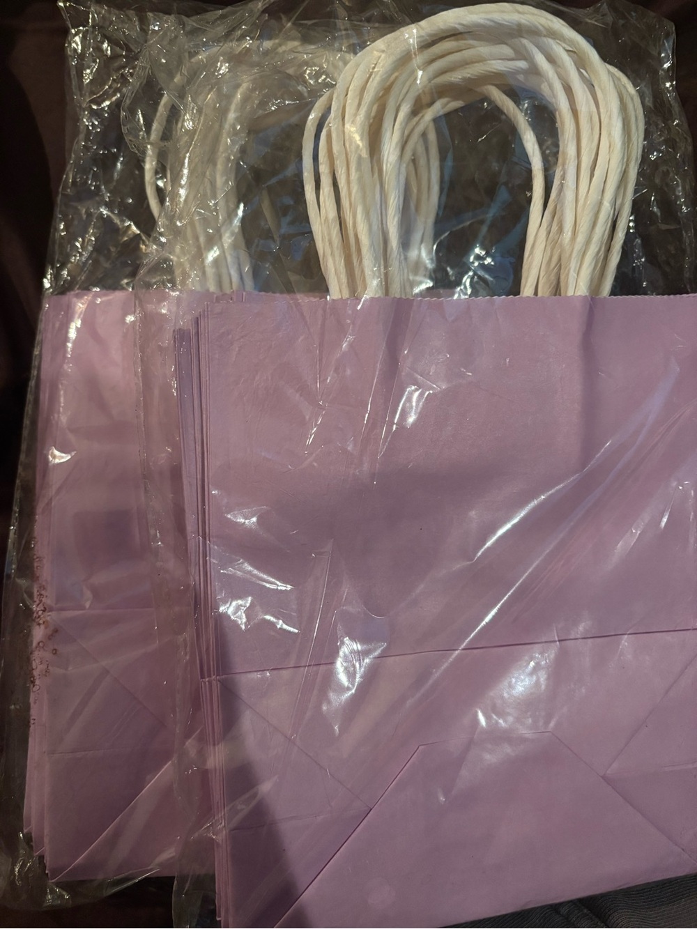 DEADSTOCK Printed Paper Gift Bags Lilac Mauve